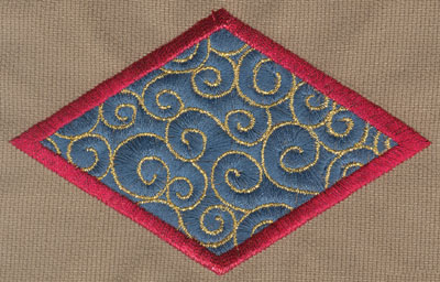 Embroidery Design: Oblong Diamond4.69" x 2.99"