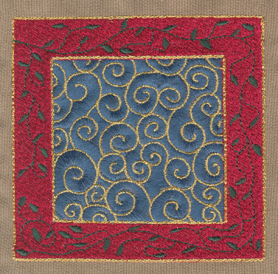 Embroidery Design: Fancy Decorative Square (large)4.52" x 4.37"
