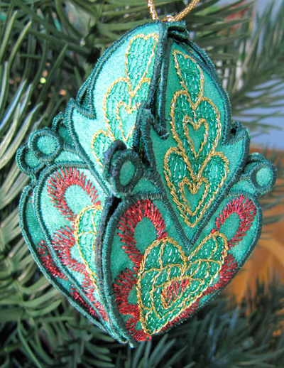 Embroidery Design: Christmas Ornament 2 small 4.99w X 4.99h