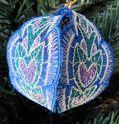 Embroidery Design: Christmas Ornament 3 small 4.99w X 4.99h
