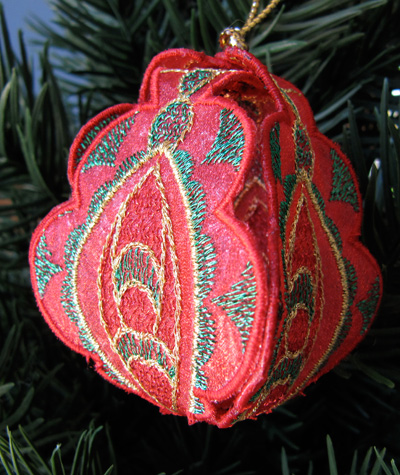 Embroidery Design: Christmas Ornament 4 small 4.99w X 4.99h