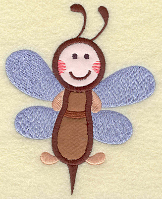 Embroidery Design: Bee double applique 3.87w X 4.97h