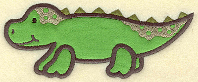 Embroidery Design: Alligator applique 5.89w X 2.39h