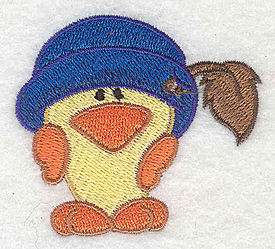 Embroidery Design: Chick wearing hat 2.57w X 2.32h
