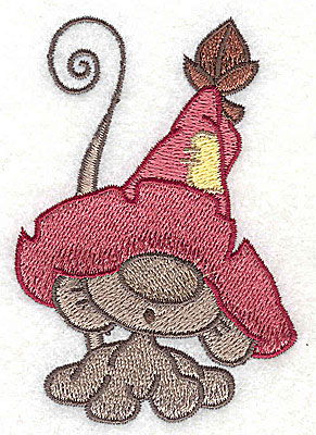 Embroidery Design: Mouse wearing hat 2.41w X 3.51h