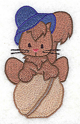Embroidery Design: Squirrel on nut 2.17w X 3.51h