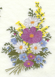 Embroidery Design: Floral Bouquet large4.77w X 7.00h