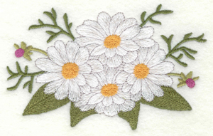 Embroidery Design: Daisy bouquet large5.00w X 3.13h