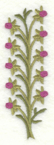 Embroidery Design: Vertical buds1.26w X 3.89h