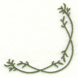 Embroidery Design: Vine embellishment rounded corner2.91w X 2.91h