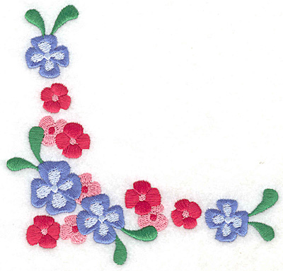 Embroidery Design: Floral corner K large 4.97w X 4.79h