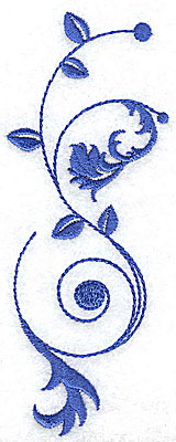 Embroidery Design: Fancy Baroque design vertical large 1.89w X 4.94h