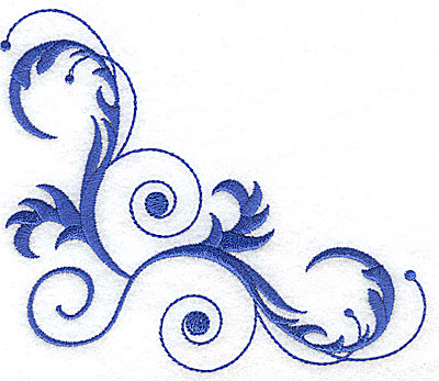 Embroidery Design: Fancy Baroque swirl design 5.14w X 4.53h