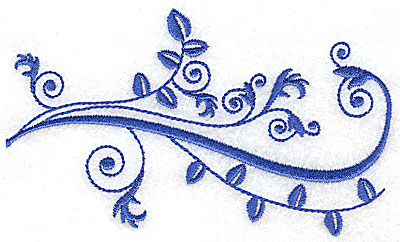 Embroidery Design: Fancy Baroque leaf design large 4.95w X 3.01h