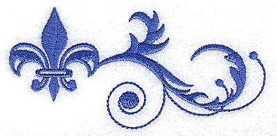 Embroidery Design: Fancy Baroque fleur-dy-lys swirls 4.22w X 2.01h