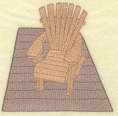 Embroidery Design: Adirondack chair large 4.95w X 4.82h