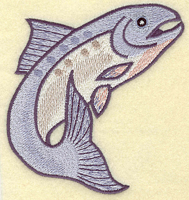 Embroidery Design: Fish B large 4.53w X 4.87h