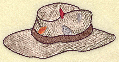 Embroidery Design: Fisherman's hat large 4.85w X 2.44h