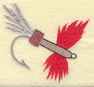 Embroidery Design: Fishing lure C large 3.91w X 3.55h