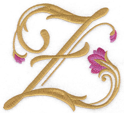 Embroidery Design: Z Floral large 5.03w X 4.69h