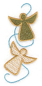 Embroidery Design: Angel duo 1.55w X 3.74h