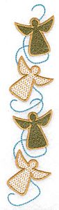 Embroidery Design: Angel row 1.55w X 6.99h