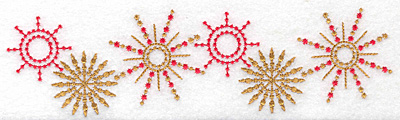 Embroidery Design: Star border 7.55w X 2.08h