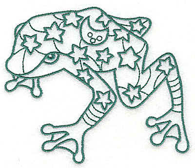 Embroidery Design: Frog 1 large 4.56w X 3.88h