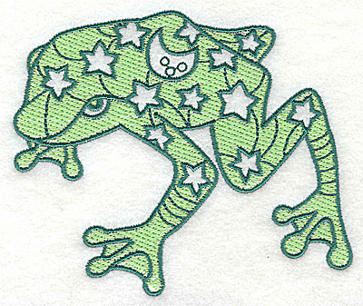 Embroidery Design: Frog 1 with solid fill 4.56w X 3.88h