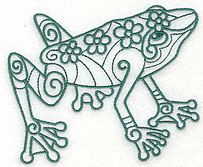 Embroidery Design: Frog 2 large 4.56w X 3.88h