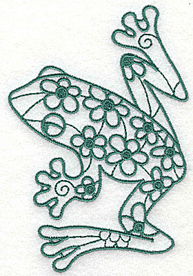 Embroidery Design: Frog 3 large 3.31w X 4.88h