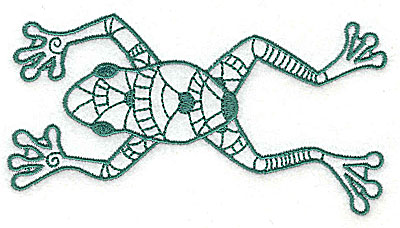 Embroidery Design: Frog 4 large 4.88w X 2.63h