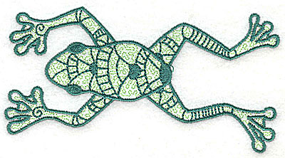 Embroidery Design: Frog 4 with motif fill 4.88w X 2.63h