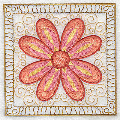 Embroidery Design: Flower 3 large 4.94w X 4.94h