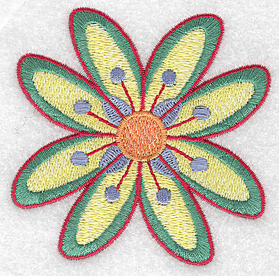 Embroidery Design: Flower only 5 3.20w X 3.20h
