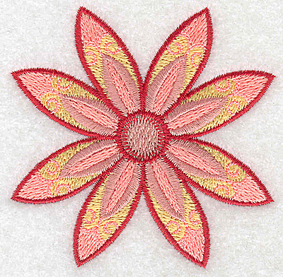 Embroidery Design: Flower only 6 3.15w X 3.15h