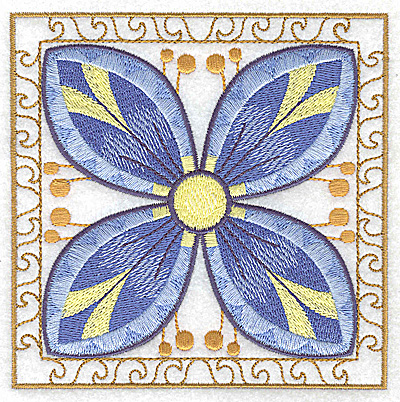 Embroidery Design: Flower 7 large 4.94w X 4.94h