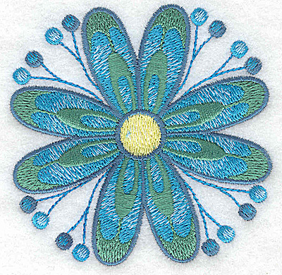 Embroidery Design: Flower only 9 3.31w X 3.30h