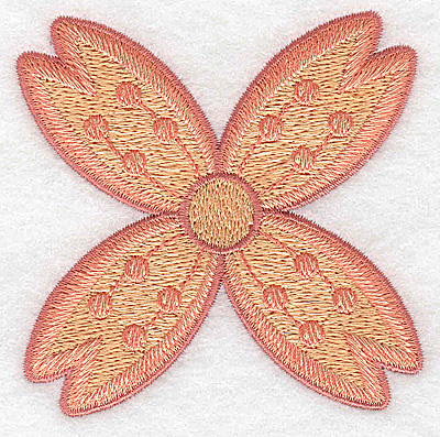 Embroidery Design: Flower only 12 3.19w X 3.19h