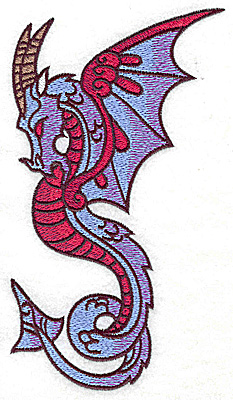 Embroidery Design: Dragon 1 large 3.46w X 6.92h