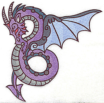 Embroidery Design: Dragon 2 large 6.94w X 6.85h