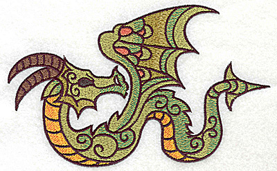 Embroidery Design: Dragon 3 large 6.92w X 4.25h