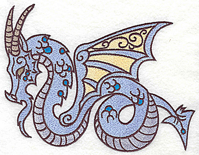 Embroidery Design: Dragon 4 large 6.93w X 5.26h