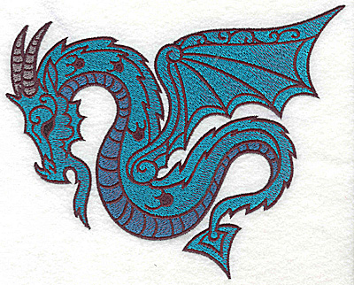 Embroidery Design: Dragon 6 large 6.94w X 5.50h