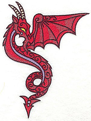 Embroidery Design: Dragon 8 large 5.23w X 6.92h