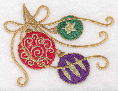 Embroidery Design: Ornaments large 5.00"w X 3.85"h