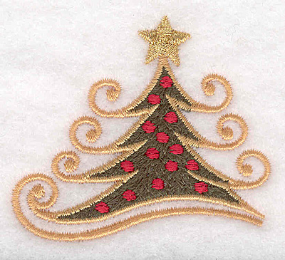 Embroidery Design: Christmas tree small 2.50"w X 2.25"h