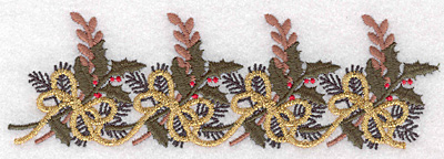 Embroidery Design: Christmas decoration border 5.72"w X 1.80"h