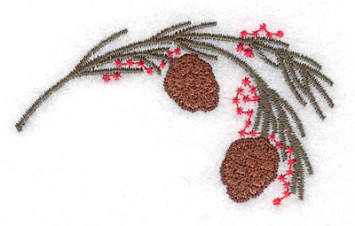 Embroidery Design: Pine bough small 1.89"w X 1.70"h