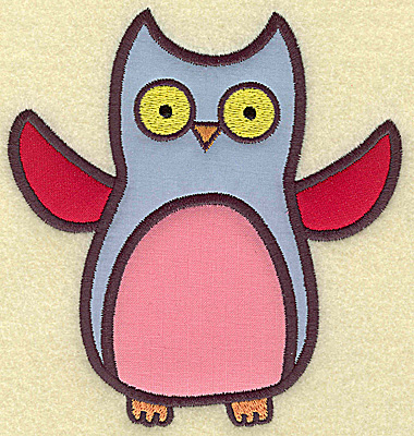 Embroidery Design: Owl (Triple applique) 5.30w X 4.98h